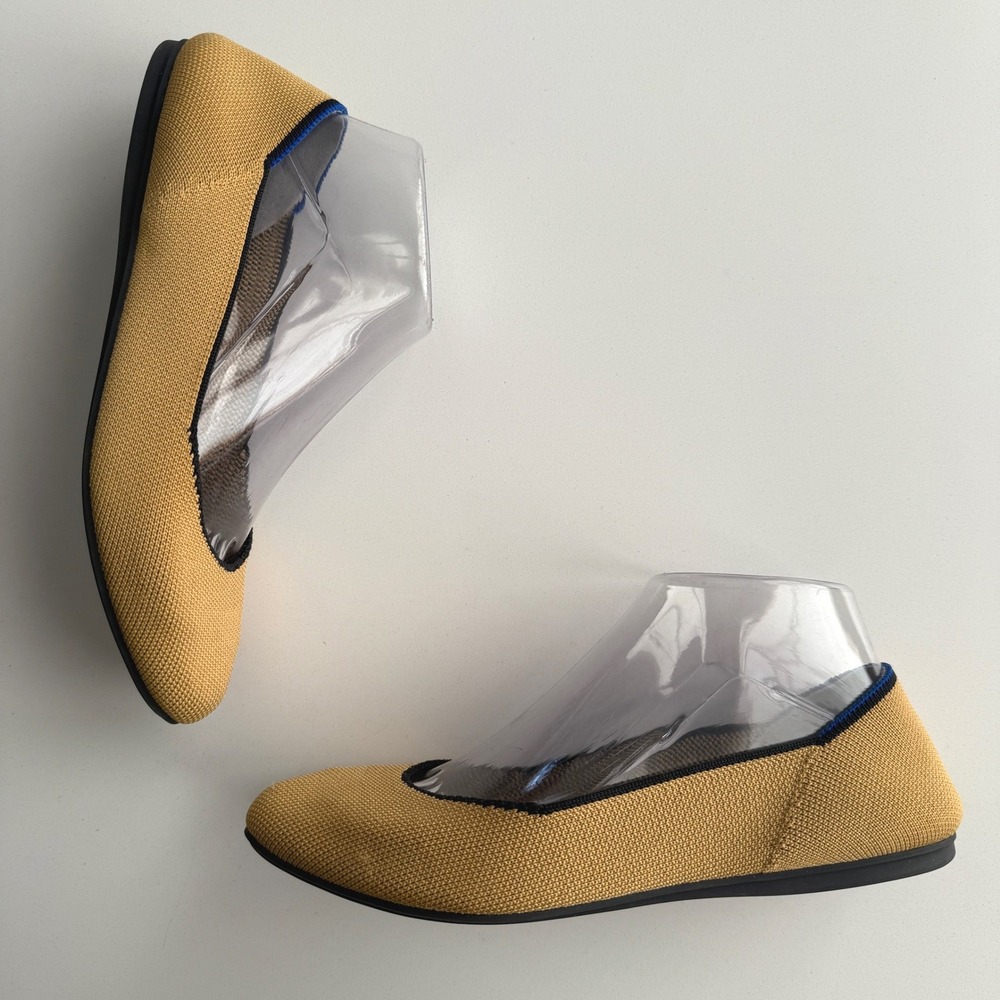 Rothy's The Square‎ in Limited Color Chai Recycled PET Washable Flats Shoes 7.5